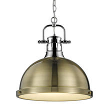  3602-L CH-AB - Duncan Large Pendant with Chain